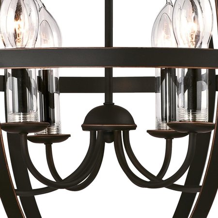 Westinghouse Chandelier Outdoor 40W 6-Light Stella Mira ORB Hghlghts Clear Glass 6339000